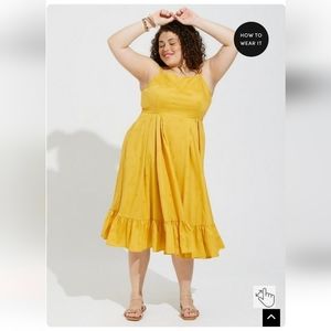 torrid disney Americana mickey mouse midi high neck dress sizes 0X  and 1X NWT